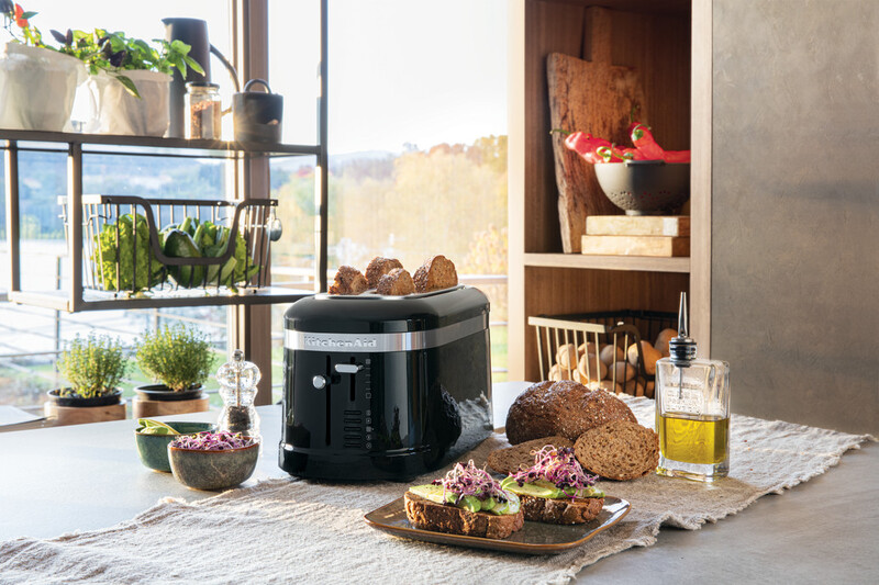 KitchenAid Design 4-Scheiben Langschlitze-Toaster 5KMT5115EOB Onyx Schwarz